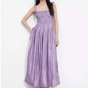 “& Other Stories” Printed Maxi Dress Navy/Purple Printed Halterneck Maxi Dress - Blue Print - Maxi dresses